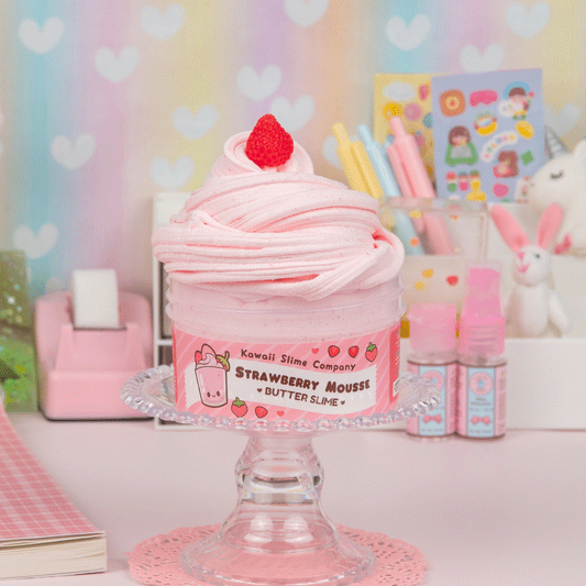 Strawberry Mousse Fluffy Butter Signature Dome™ Slime (4pcs/case)